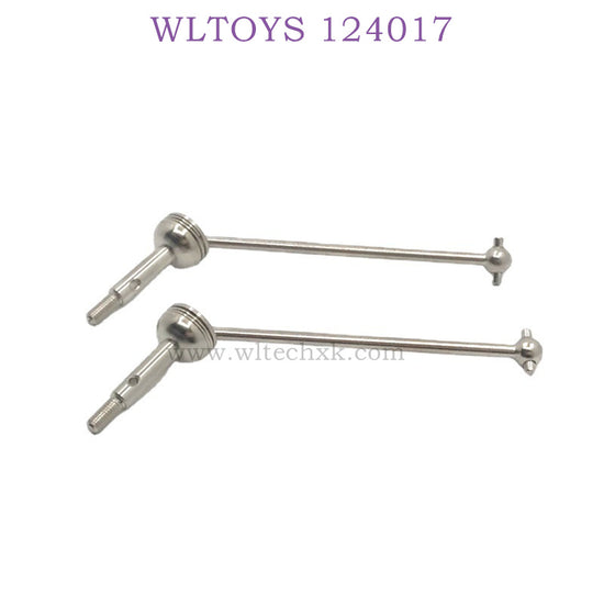 Upgrade Part of WLTOYS 124017 RC Car Front Bone Dog Shaft silver