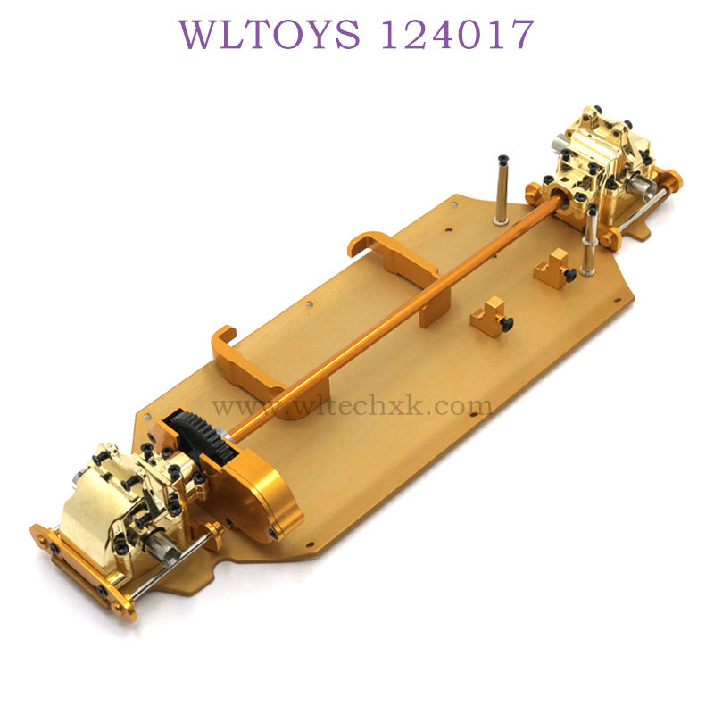 Upgrade Part of WLTOYS 124017 RC Car Bottom Body Kit gold