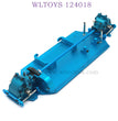 Upgrade Part of WLTOYS 124018 RC Car Bottom Body Kit blue