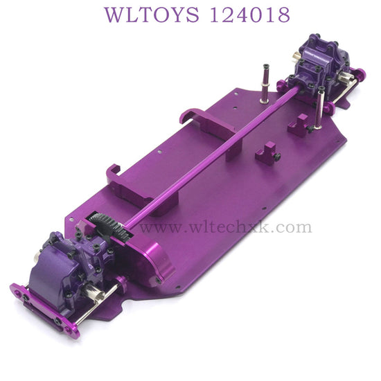 Upgrade Part of WLTOYS 124018 RC Car Bottom Body Kit purple