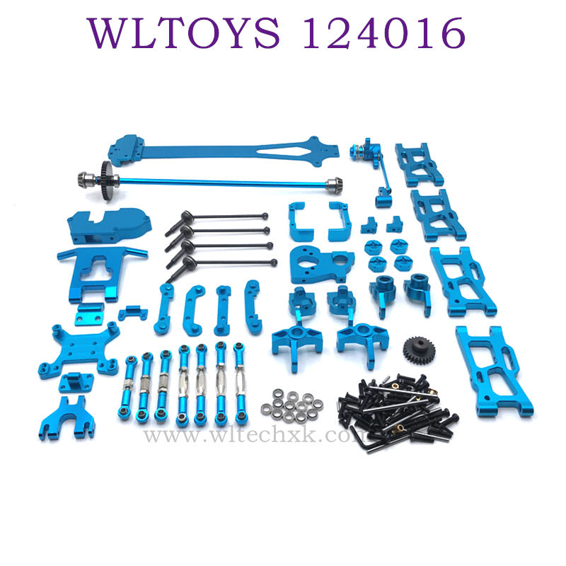 Upgrade parts of WLTOYS 124016 RC Car Metal Parts List blue