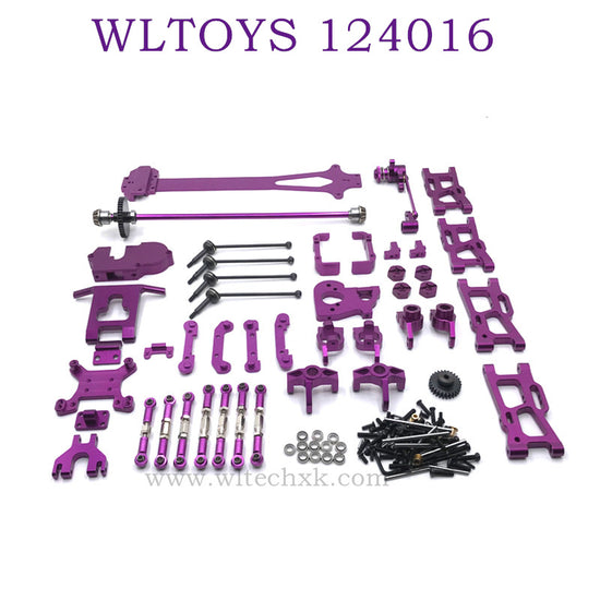 Upgrade parts of WLTOYS 124016 RC Car Metal Parts List purple