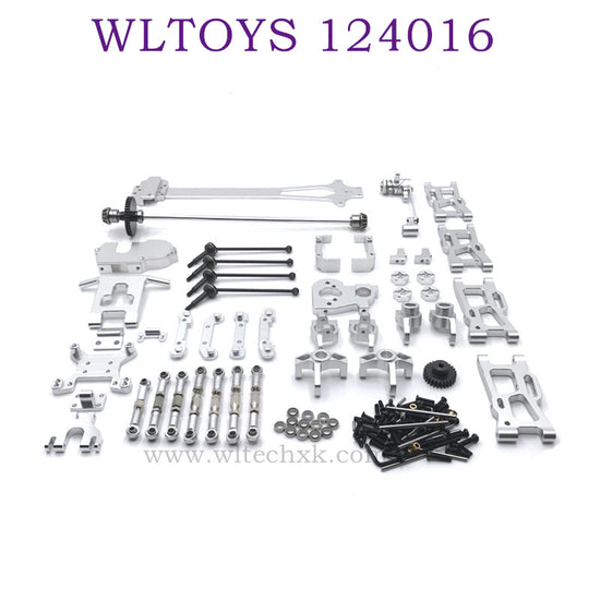 Upgrade parts of WLTOYS 124016 RC Car Metal Parts List silver