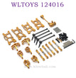 Upgrade parts of WLTOYS 124016 RC Car Parts List gold