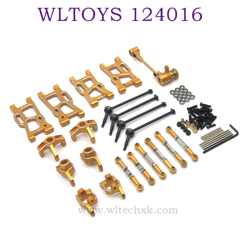 Upgrade parts of WLTOYS 124016 RC Car Parts List gold