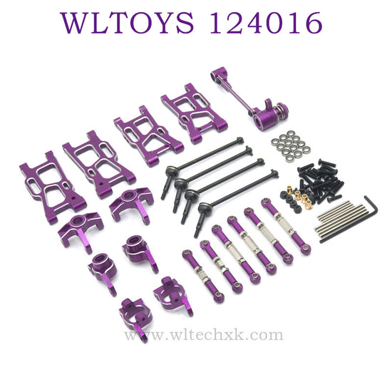 Upgrade parts of WLTOYS 124016 RC Car Parts List purple