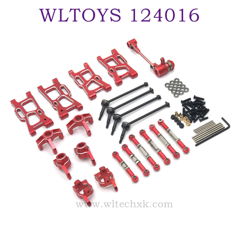 Upgrade parts of WLTOYS 124016 RC Car Parts List red