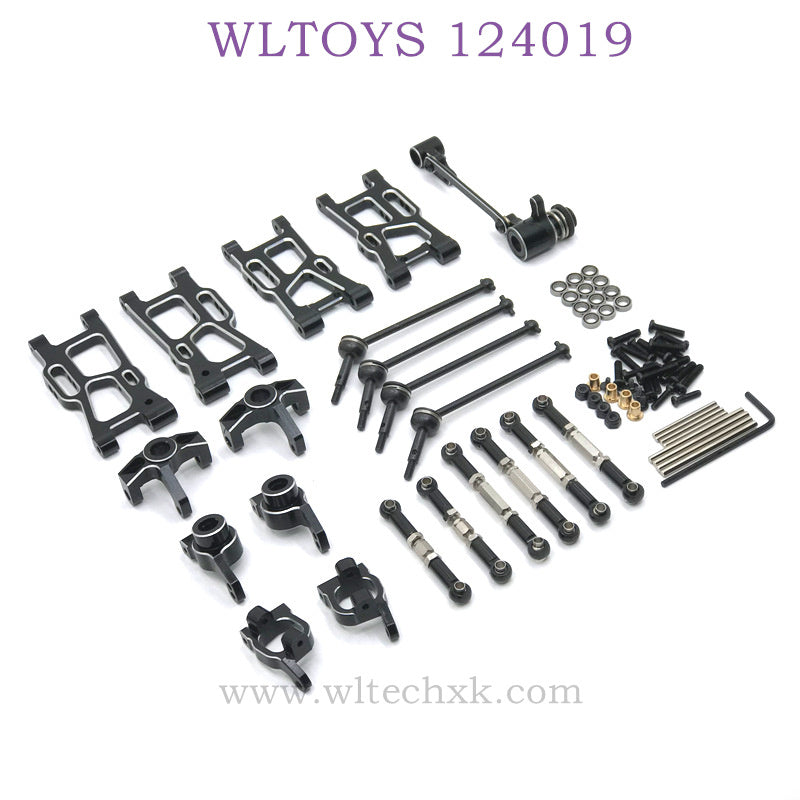 WLTOYS 124019 1/12 RC Car Upgrade Metal Parts List black