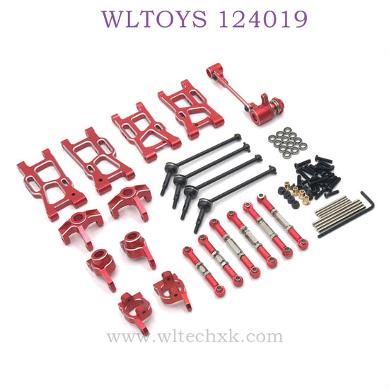 WLTOYS 124019 1/12 RC Car Upgrade Metal Parts List red