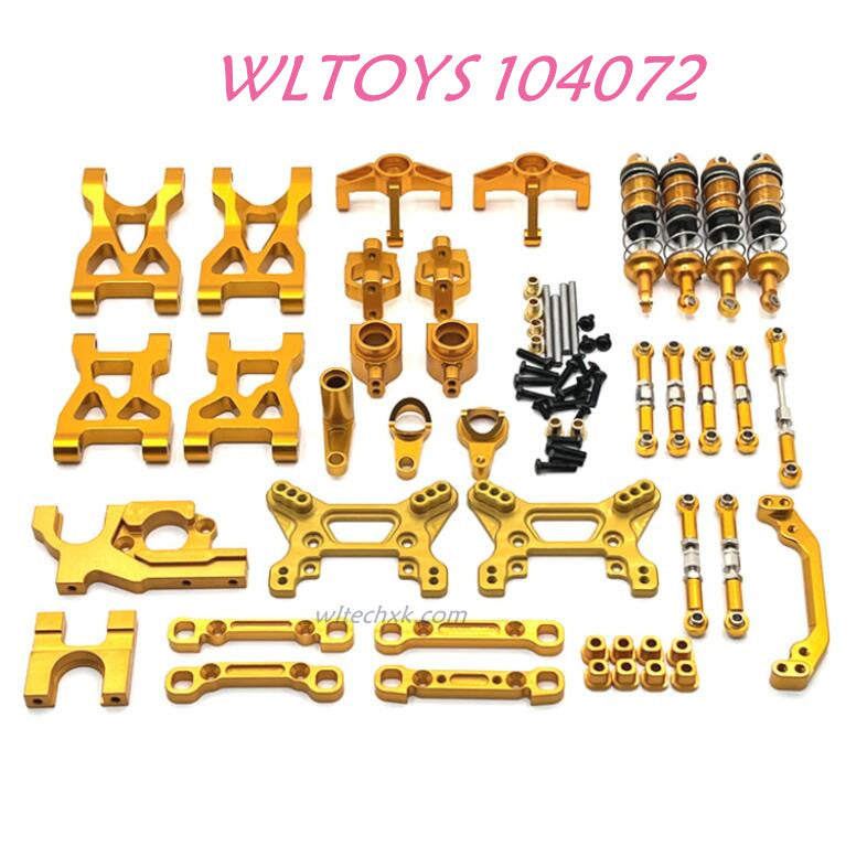 Upgrade part of WLTOYS 104072 Upgrade Parts Metal Parts kit 1/10 4WD RC Car RTR gold