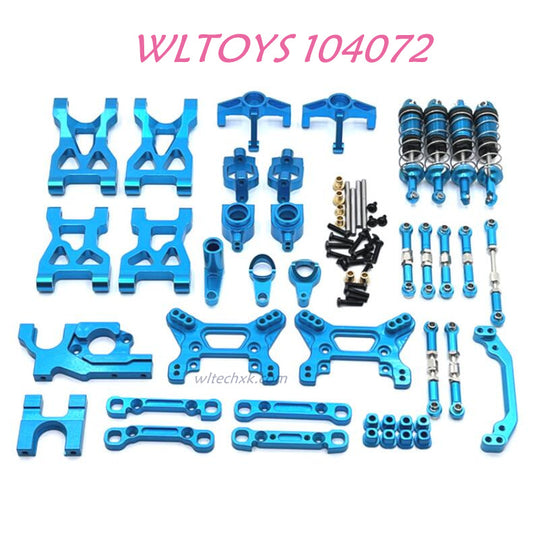 Upgrade part of WLTOYS 104072 Upgrade Parts Metal Parts kit 1/10 4WD RC Car RTR blue