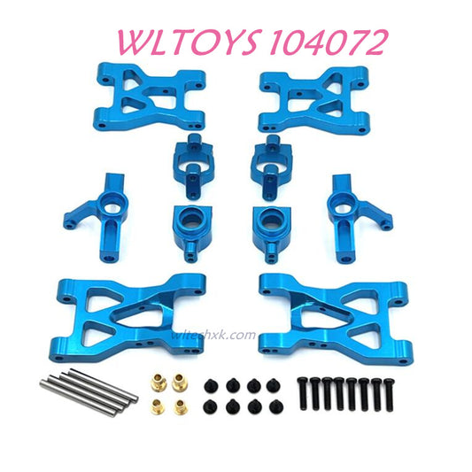 Upgrade part of WLTOYS 104072 Upgrade Parts Metal Parts kit 1/10 RC Car RTR blue