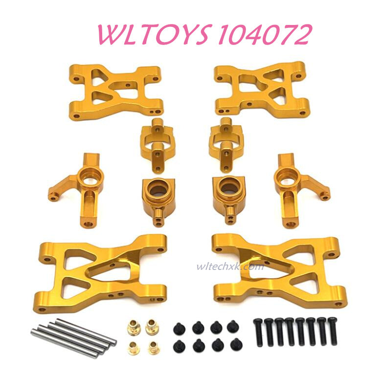 Upgrade part of WLTOYS 104072 Upgrade Parts Metal Parts kit 1/10 RC Car RTR gold