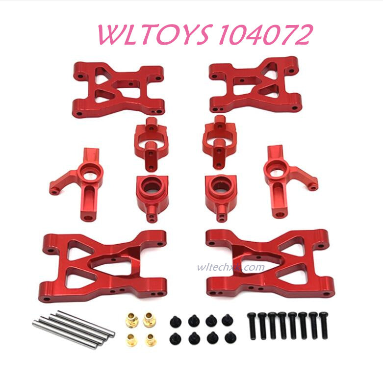 Upgrade part of WLTOYS 104072 Upgrade Parts Metal Parts kit 1/10 RC Car RTR red