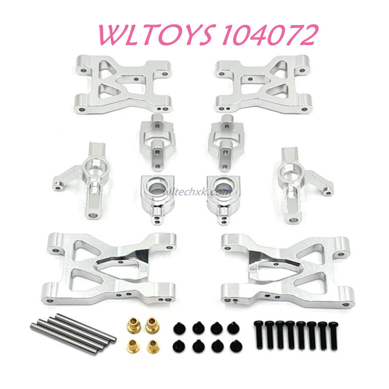 Upgrade part of WLTOYS 104072 Upgrade Parts Metal Parts kit 1/10 RC Car RTR silver