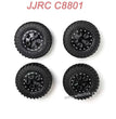 JJRC C8801 RC CAR Original Parts Metal Wheel and Tire Skin (Four Pieces)