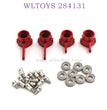 WLTOYS 284131 1/28 RC Car Upgrade Parts Front and Rear Wheel Cups red