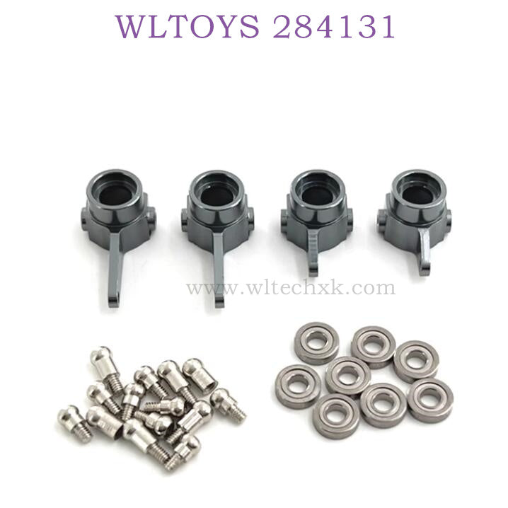 WLTOYS 284131 1/28 RC Car Upgrade Parts Front and Rear Wheel Cups titanium