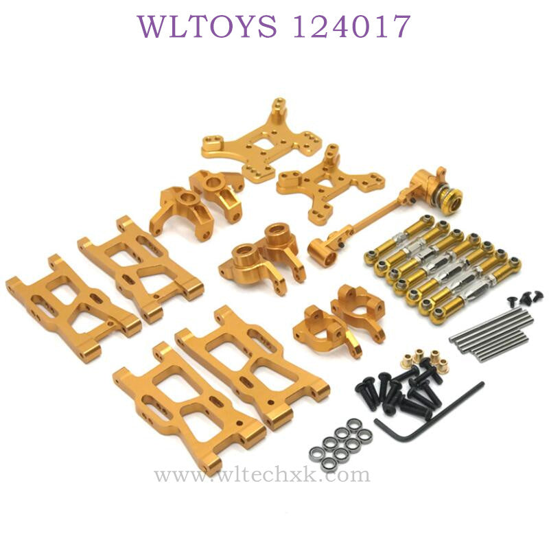 WLTOYS 124017 RC Car Upgrade Metal Parts List gold