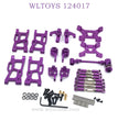 WLTOYS 124017 RC Car Upgrade Metal Parts List purple