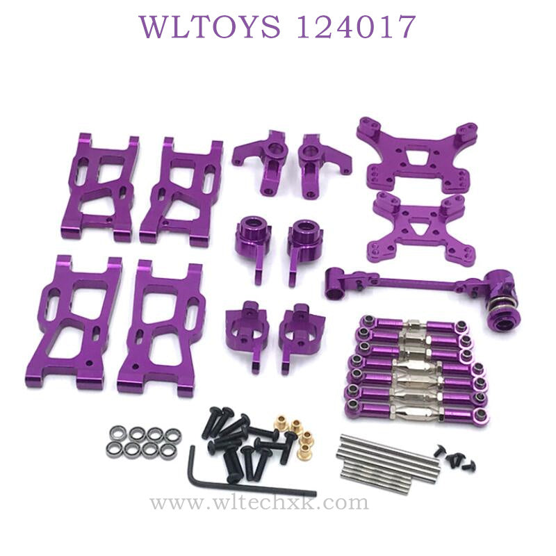 WLTOYS 124017 RC Car Upgrade Metal Parts List purple