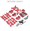 WLTOYS 124017 RC Car Upgrade Metal Parts List red