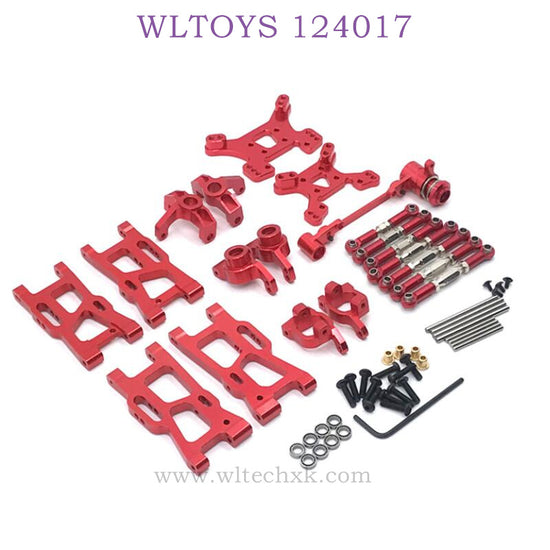 WLTOYS 124017 RC Car Upgrade Metal Parts List red