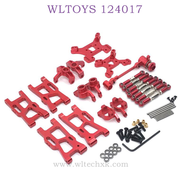 WLTOYS 124017 RC Car Upgrade Metal Parts List red