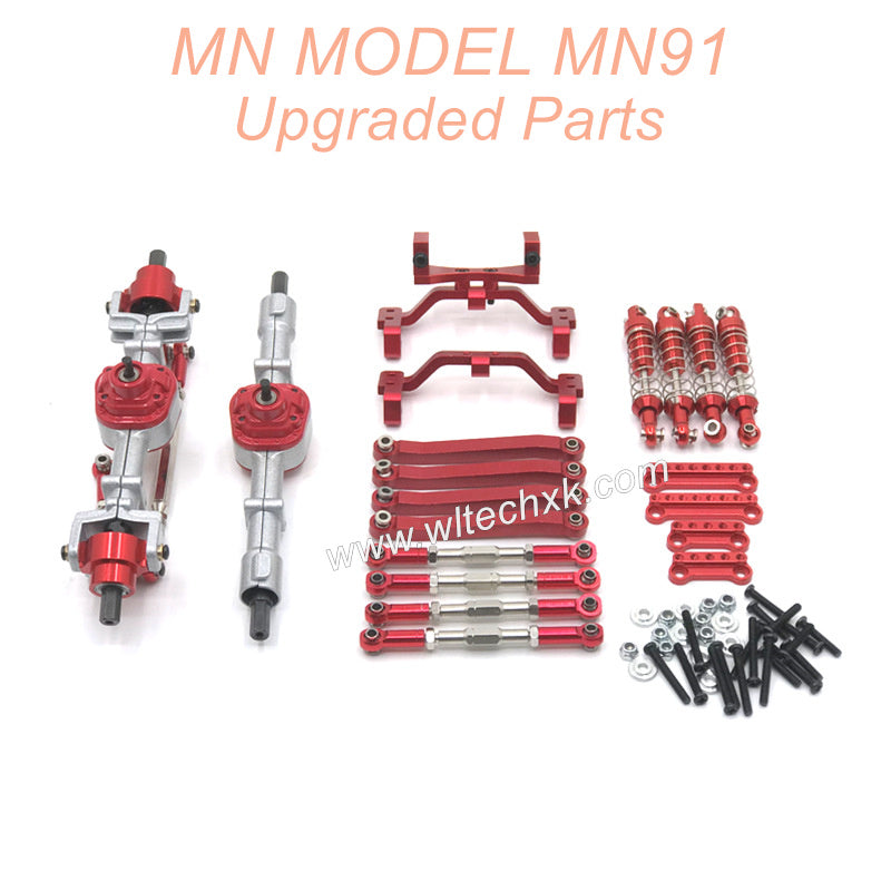 6-MNMODEL-MN91-rc-car-Upgrade-Parts-Metal-Parts-kit-Red-and-Silver-1