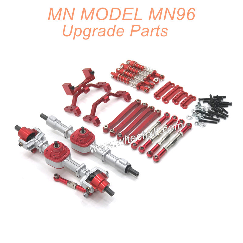 6-MNMODEL-MN96-Upgrade-Parts-Metal-Parts-kit-Red-and-Silver