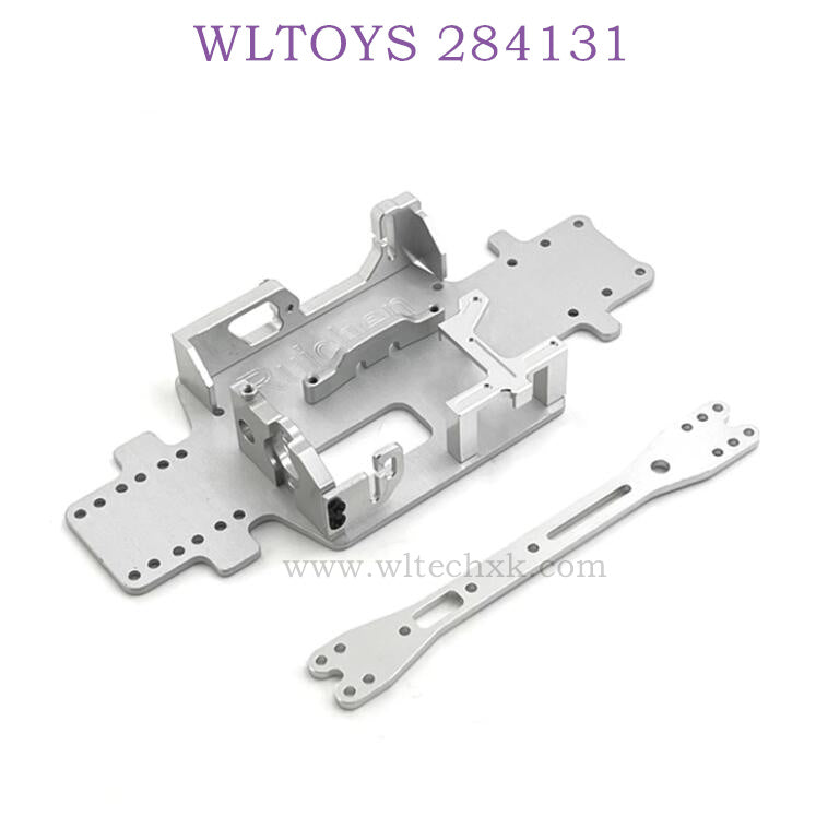 WLTOYS 284131 1/28 RC Car Upgrade Parts Bottom Plate kit silver