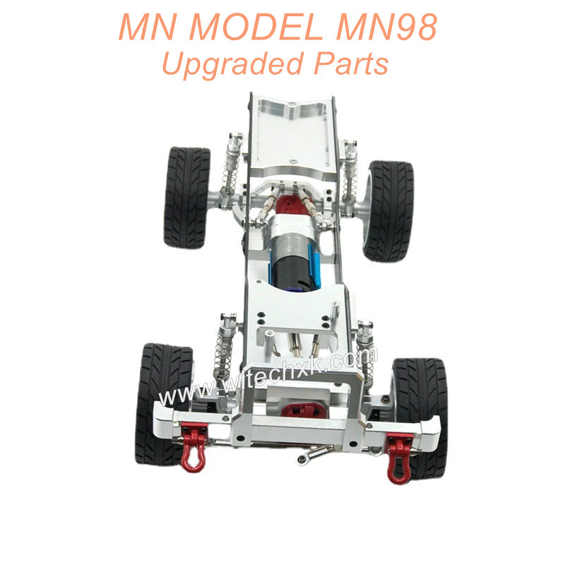 7A-MN-MODEL-MN98-D98-Upgrade-Parts-Metal-Car-Body-Kit-with-Wheel-Silver