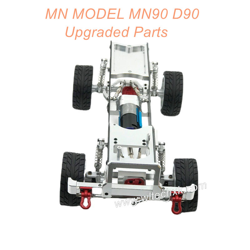 7A-MNMODEL-MN90-D90-CAR-Upgrade-Parts-Metal-Car-Body-Kit-with-Wheel-Silver-1