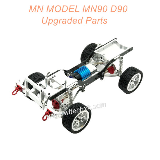 7A-MNMODEL-MN90-D90-CAR-Upgrade-Parts-Metal-Car-Body-Kit-with-Wheel-Silver