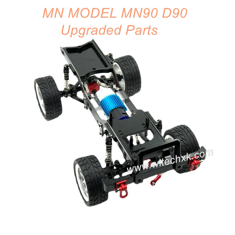 7A-MNMODEL-MN90-D90-rc-car-Upgrade-Parts-Metal-Car-Body-Kit-with-Wheel-Black