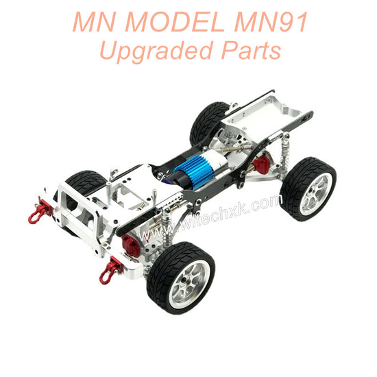 7A-MNMODEL-MN91-rc-car-Upgrade-Parts-Metal-Car-Body-Kit-with-Wheel-Silver-1