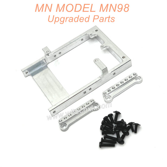 8-MN-MODEL-MN98-D98-Upgrade-Parts-Servo-Holder-and-Shock-Seat-Silver