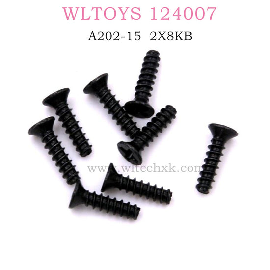 WLTOYS 124007 RC Car Original parts A202-15 Cross flat head screw 2X8KB