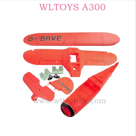 WLTOYS A300 RC Plane Original parts 0001 Foam kit  red