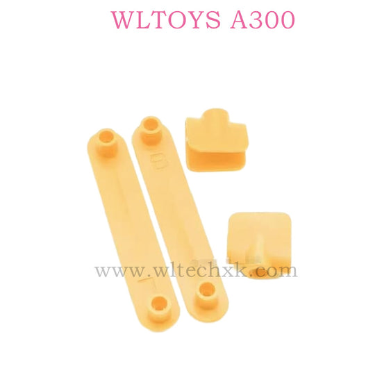 WLTOYS A300 RC Plane Original parts 0013 Lower wing rubber group yellow