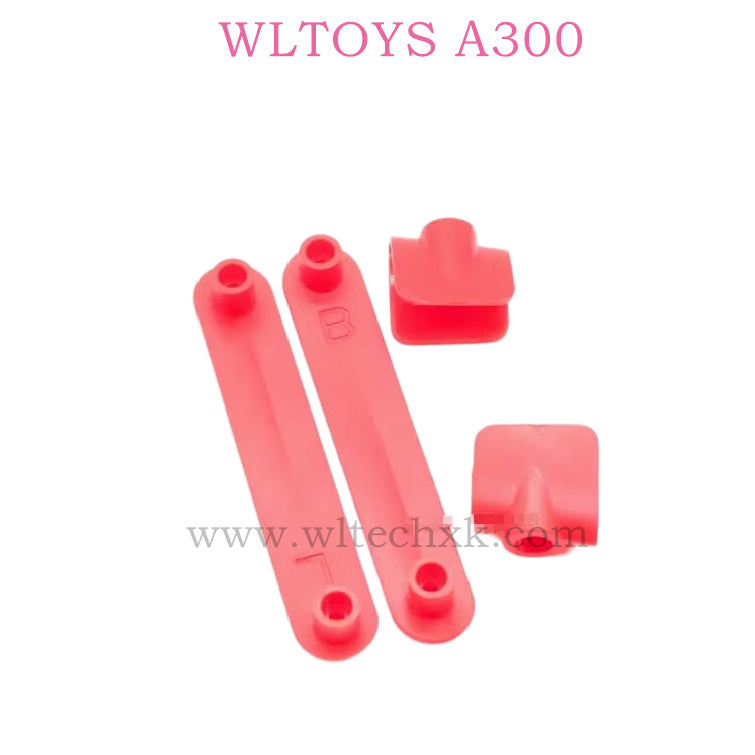 WLTOYS A300 RC Plane Original parts 0013 Lower wing rubber group red