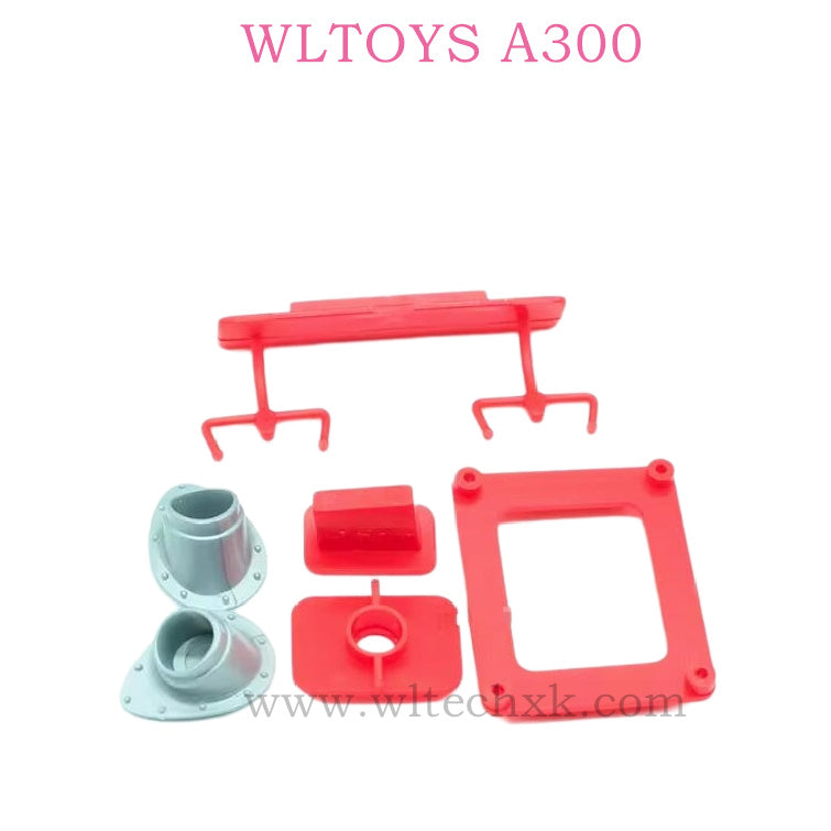 WLTOYS A300 RC Plane Original parts 0014 Fuselage rubber parts group red