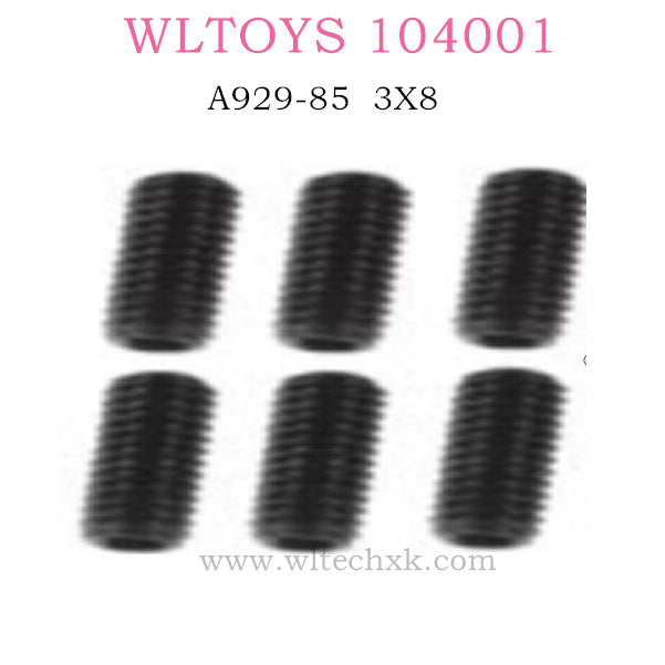 WLTOYS 104001 RC Car Original parts Machine Screw 3X8 A929-85