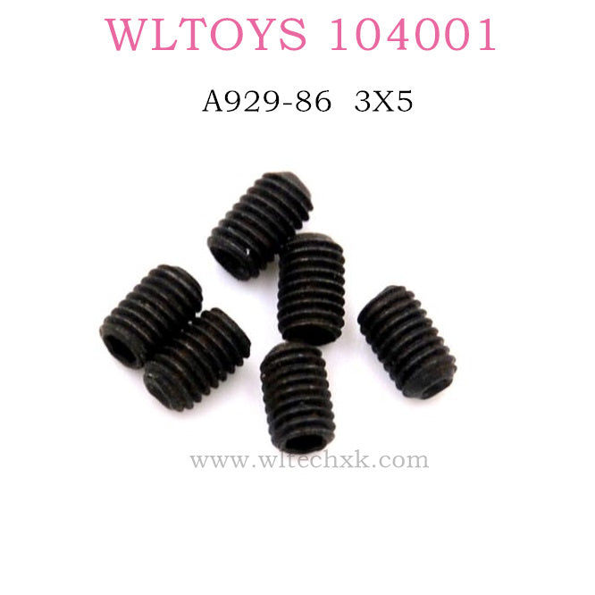 WLTOYS 104001 RC Car Original parts Machine Screw 3X5 A929-86