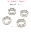 Original WLTOYS 124010 RC Car part A949-35 Roll Bearing 7X11X3