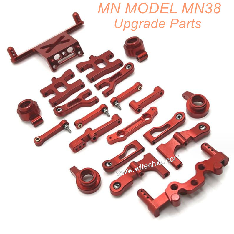 B2-MN-RC MN38 Upgrade PARTS-Metal Kit Red