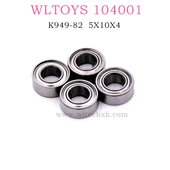 WLTOYS 104001 RC Car Original parts Rolling Bearing 5X10X4 K949-82