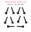 WLTOYS 284161 1/28 RC Car Original parts K989-17 M1.5X11PB Half thread Screw