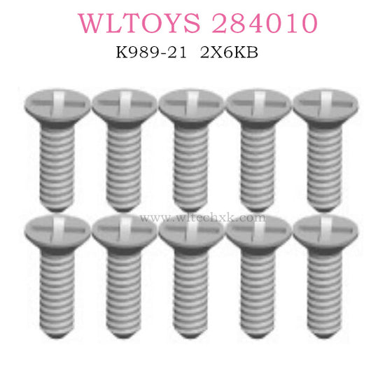 WLTOYS 284010 Original part K989-21 2X6KB Screws Set