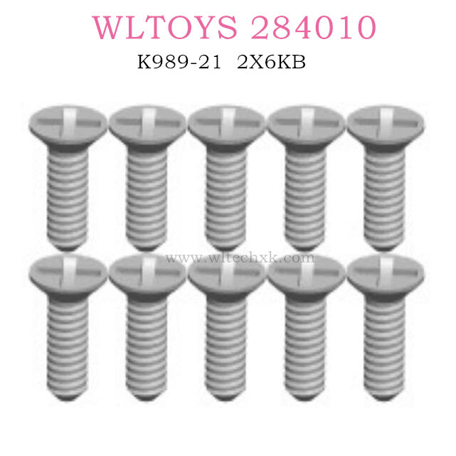 WLTOYS 284010 Original part K989-21 2X6KB Screws Set